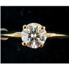 Image 2 : 10K Yellow Gold Moissanite(0.5ct) Ring (~Size 6.5) (~weight 1.2g), Made in Canada, Appraised Retail 