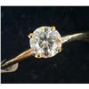 Image 3 : 10K Yellow Gold Moissanite(0.5ct) Ring (~Size 6.5) (~weight 1.2g), Made in Canada, Appraised Retail 