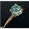Image 3 : 10K Yellow Gold Moissanite(0.75ct) Ring (~Size 6.5) (~weight 1.13g), Made in Canada, Appraised Retai