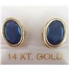 Image 2 : 14K Yellow Gold Sapphire(2.8ct) Earrings, Made in Canada, Suggested Retail Value $1200