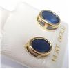 Image 3 : 14K Yellow Gold Sapphire(2.8ct) Earrings, Made in Canada, Suggested Retail Value $1200