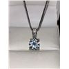 Image 1 : New Solitaire Stone .80 Carat Hanging Pendant with box link chain Set