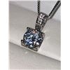 Image 2 : New Solitaire Stone .80 Carat Hanging Pendant with box link chain Set