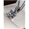Image 3 : New Solitaire Stone .80 Carat Hanging Pendant with box link chain Set