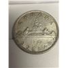 Image 2 : RARE Canada Vintage 1951 King George VI Voyageur Canoe Silver $1.00 Dollar Coin