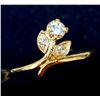 Image 1 : 10K Yellow Gold Diamond(0.11ct) Ring (~Size 5.5) (~weight 1.14g), Made in Canada, Appraised Retail $