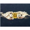 Image 2 : 10K Yellow Gold Lab Grown Yellow Diamond App(0.1ct) Diamond(0.05ct) Ring (~Size 6) (~weight 1.49g), 