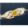 Image 3 : 10K Yellow Gold Lab Grown Yellow Diamond App(0.1ct) Diamond(0.05ct) Ring (~Size 6) (~weight 1.49g), 