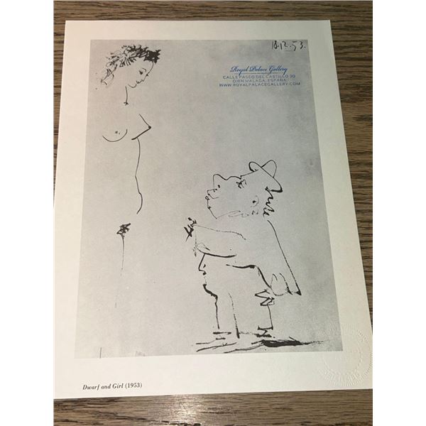 Pablo Picasso , Old Man Young Girl 1954 Limited Edition Print 114/200 Issued By Royal Palace Gallery