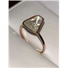 Image 2 : Natural cut Diamond 3.00 Carat Irregular Rose Gold & .925 Silver Solitaire Ring with certificate val