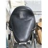 Image 1 : Black leather motorcycle seat