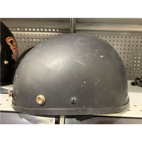 Black motorcycle helmet