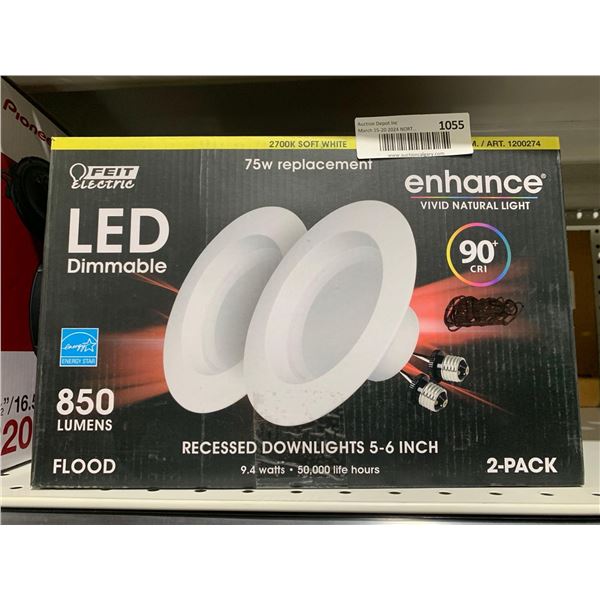 Feit electric recessed LED dimmable 5-6inch lights pack of 2
