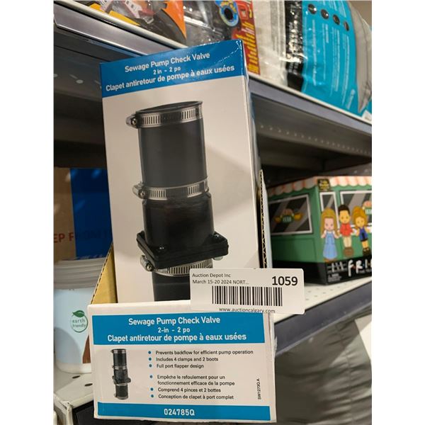 Sewage pump check valve 2"
