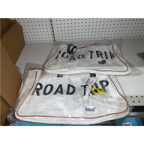 "Road Trip" canvas tote bags, lot of 2