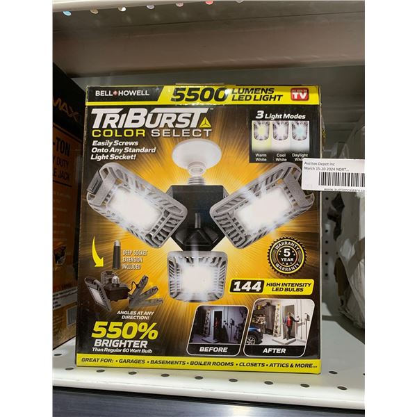 Bell+Howell Triburst color select LED light for garages, basements or attics