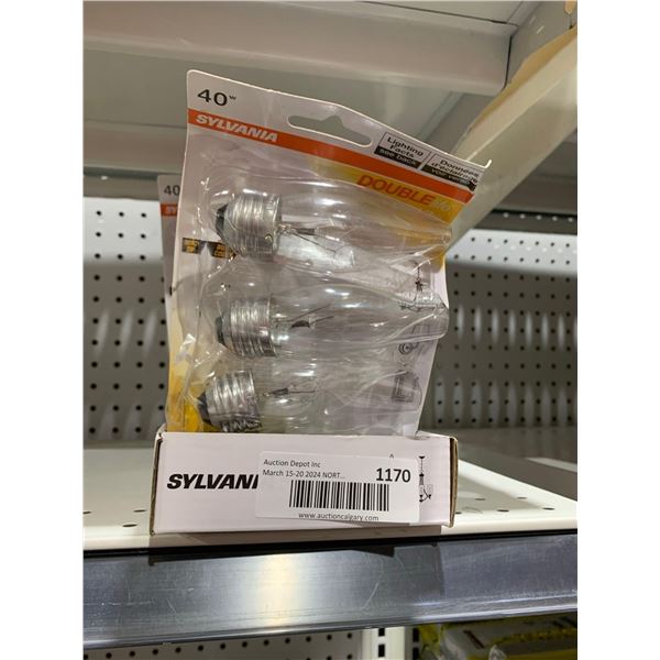 Sylvania 40 watt light bulbs lot of 6 packs