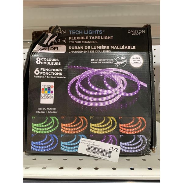 Tech lights flexible LED tape lights / strip lights with remote control 16.4ft