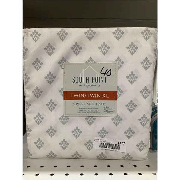 South point home fashions 4 piece twin size sheet set