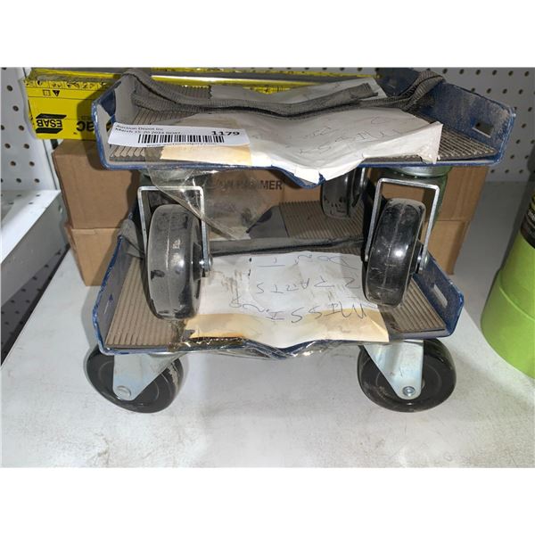 Lot of 2 small 4 wheeled dollys