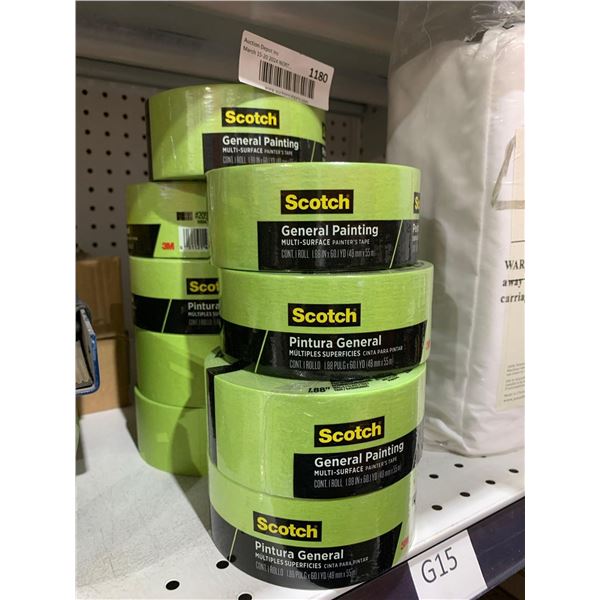 Lot of 9 rolls of scotch painters tape 48mmx55m