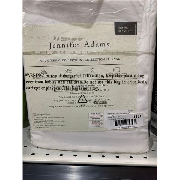 Jennifer Adams the eternal collection 4 piece queen size bed sheet set