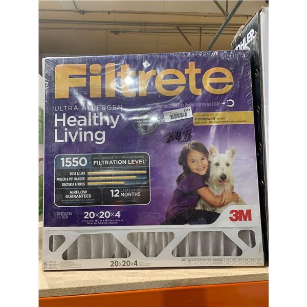Filtrete Ultra Allergen Electrostatic Performance Air Filter 20x20x4