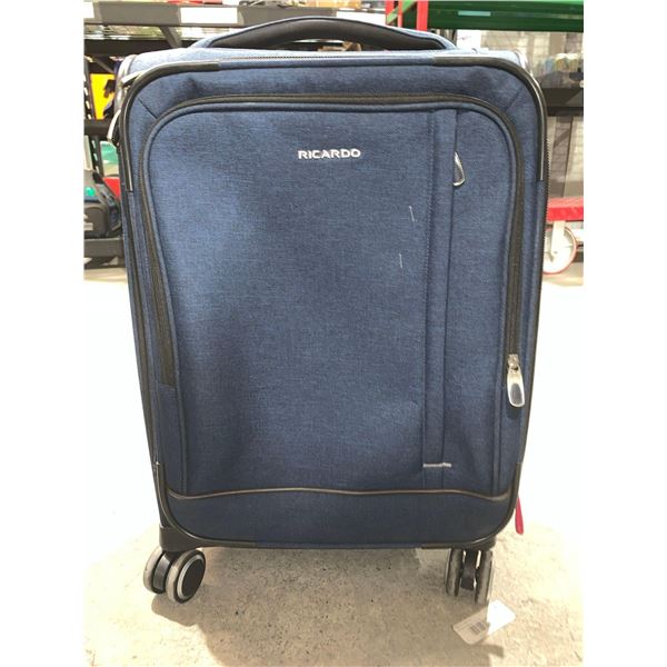 Ricardo Soft Side Rolling Suitcase - Navy Blue