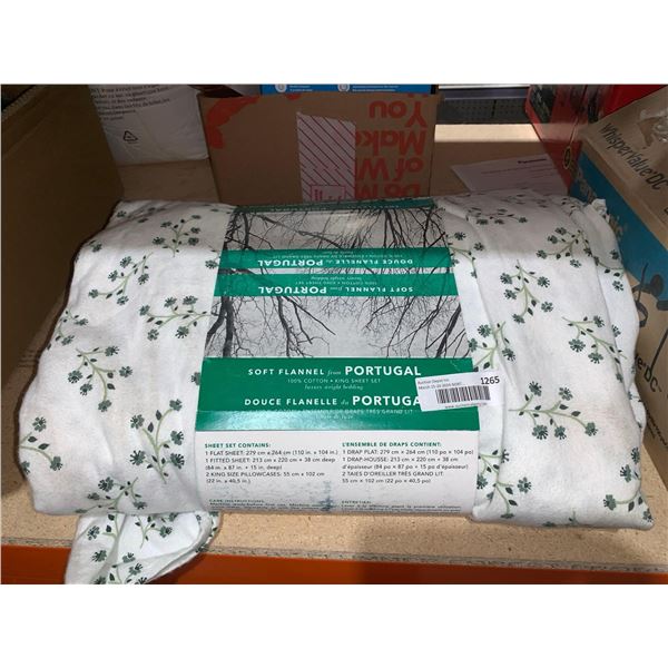 Soft Flannel from Portugal 100% Cotton King Sheet Set