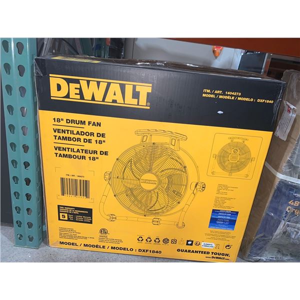 DeWalt 18" Drum Fan Model DXF1840