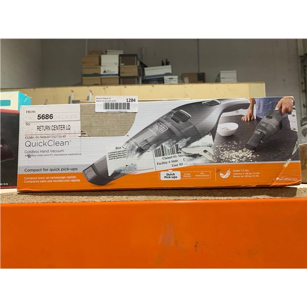 QuickClean Cordless Handheld Vacuum