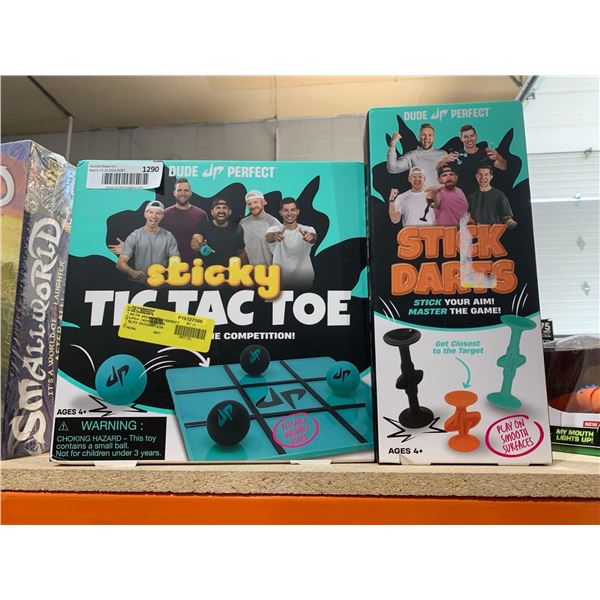 Dude Up Perfect Games Stick Darts & Sticky Tic Tac Toe