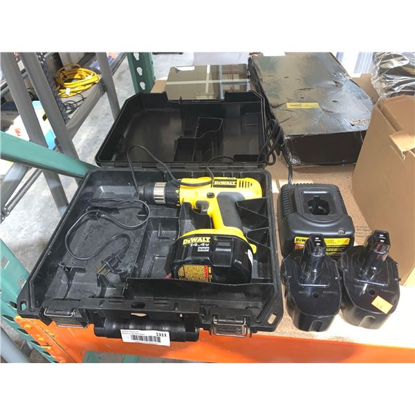 DeWalt Drill 14.4v XRP 3 Batteries and Charger