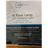 Image 2 : Mainstay 6' Floor Lamp w/ Reading Light Brown Finish w/ Tea Stained Shade