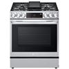 Image 1 : * NEW  Scratch & Dent * LG MEZ57157114-A-1200  GAS RANGE - Width, Electric, Self Clean, Convection, 