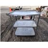 Image 1 : 3 Tier Metal Service Cart on Casters