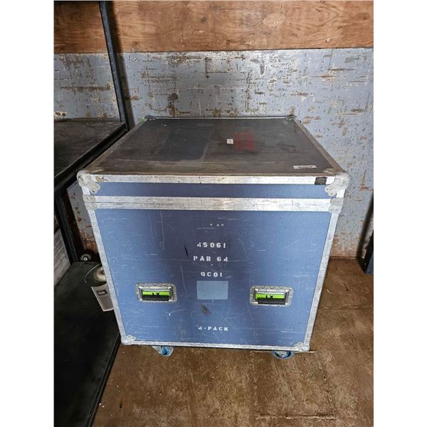 Blue & Silver Roadie Case On Wheels - 4 Divided Storage Compartments