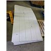 Image 4 : Lot of 9 Sheets of White Wood Paneling 4'x8'