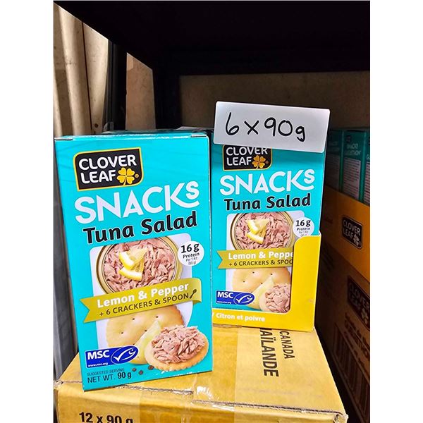 Clover Leaf Lemon & Pepper Tuna Salad Snack Packs 6x90g