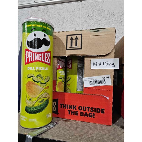 Pringles Dill Pickle Potato Chips 14x 156g