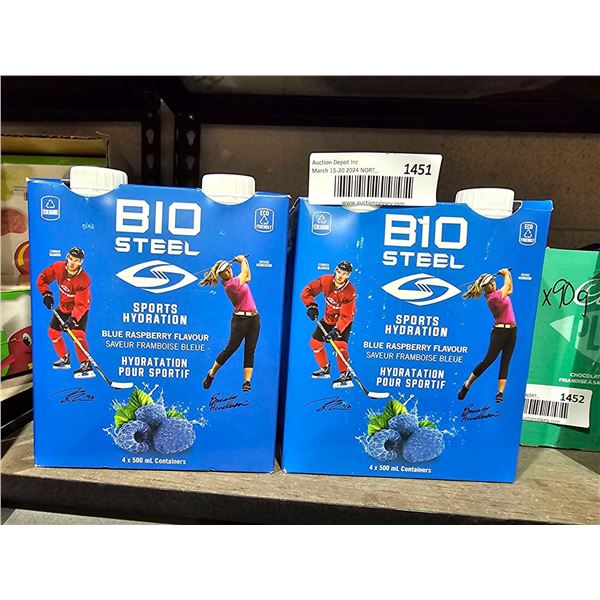 Bio Steel Sports Hydration Drink  - Blue Raspberry, 8x500ml