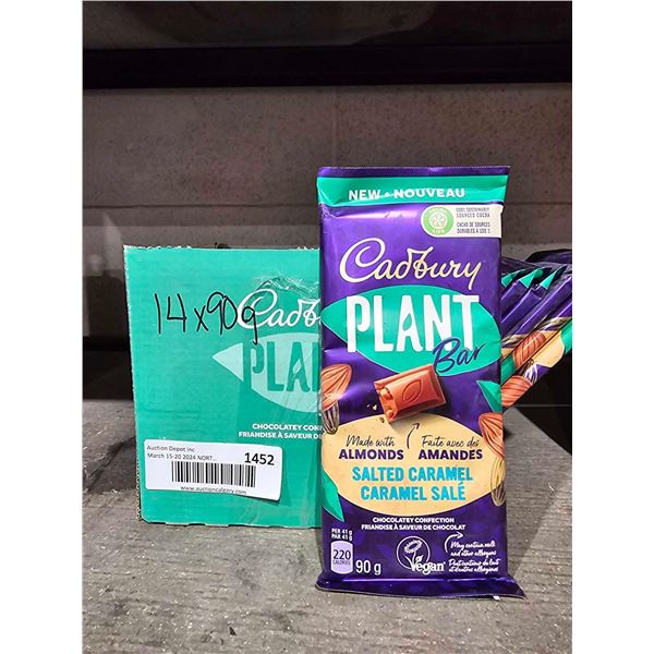 Cadbury Plant Base Chocolate Bars 14x90g