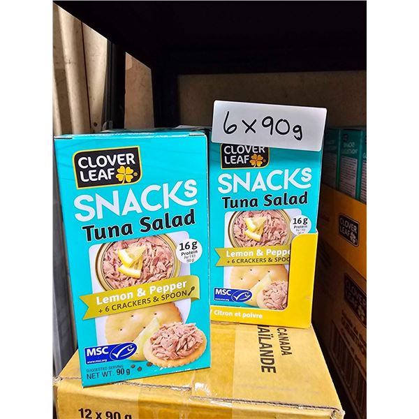 Clover Leaf Lemon & Pepper Tuna Salad Snack Packs 6x90g