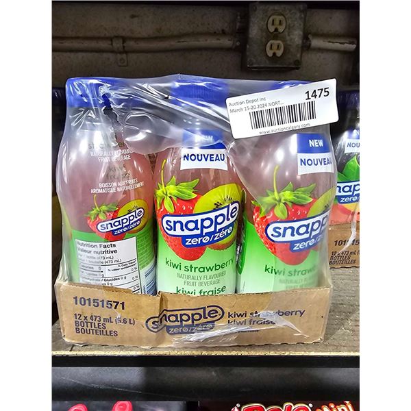 Snapple Zero Strawberry Kiwi Drink 12x473ml