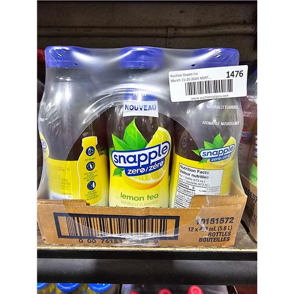 Snapple Zero Lemon Iced tea 12x473ml