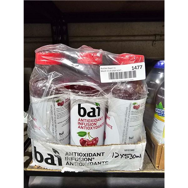 Bai Zambia Bing Cherry, Antioxidant Infused Flavored Water Drinks12x530ml