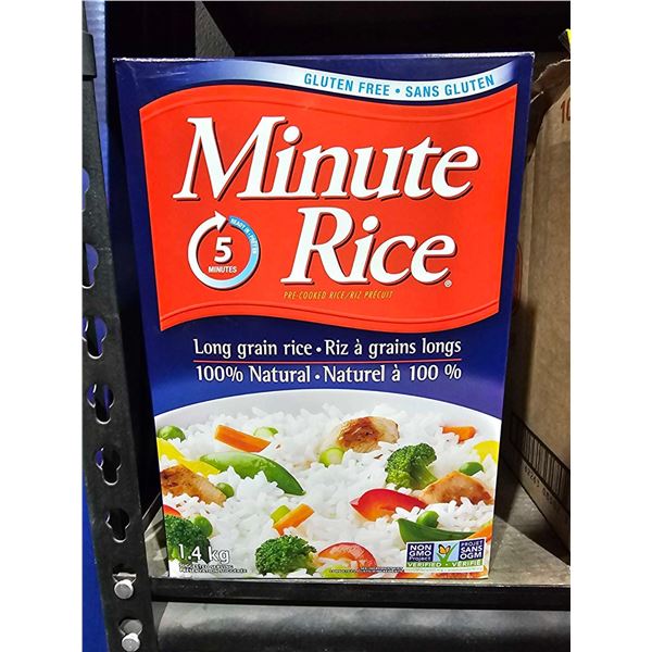 Minute Rice Long Grain Rice 3x 1.4Kg