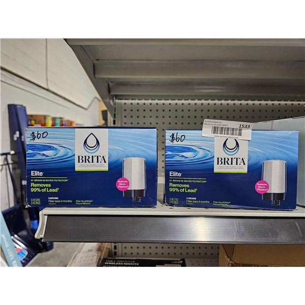 Brita Elite Water Filter Replacements 2x3 filters