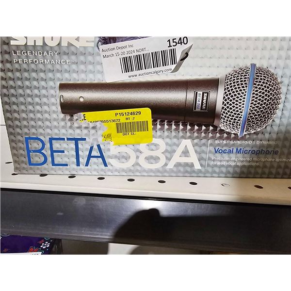 Shure Legendary Performance Beta 58A Microphone