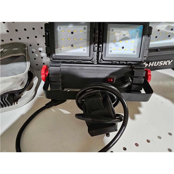Husky LED Work Light with Fold Out Side Lights